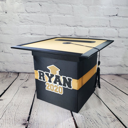 Black and Gold Graduation Card Box