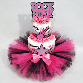 Rock Star Tutu Diaper Cake