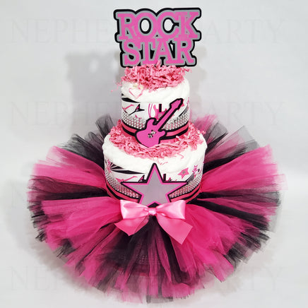 Rock Star Tutu Diaper Cake