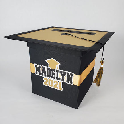 Black & Gold Graduation Card Box
