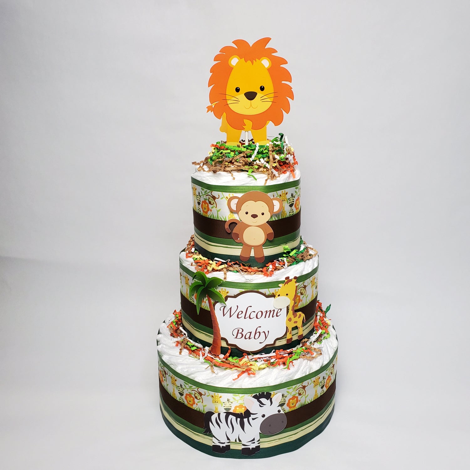 Jungle Safari Diaper Cake Centerpiece | Nepheryn Party