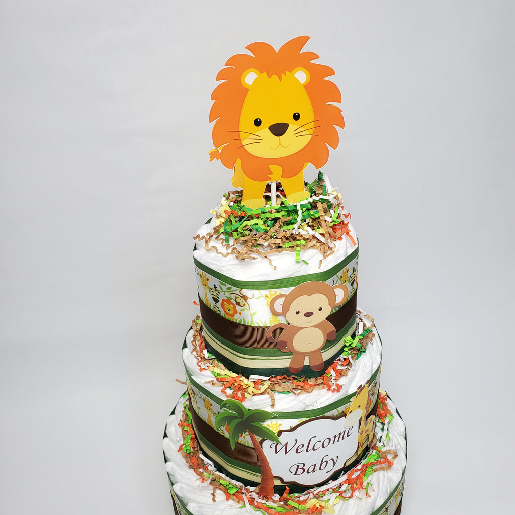 Jungle Safari Diaper Cake Centerpiece
