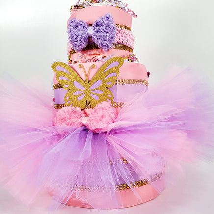 Butterfly Tutu Diaper Cake Centerpiece