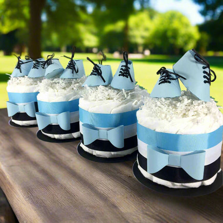 Blue & Black Boy Mini Diaper Cakes
