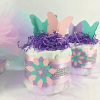 Butterfly Tutu Diaper Cake Centerpieces