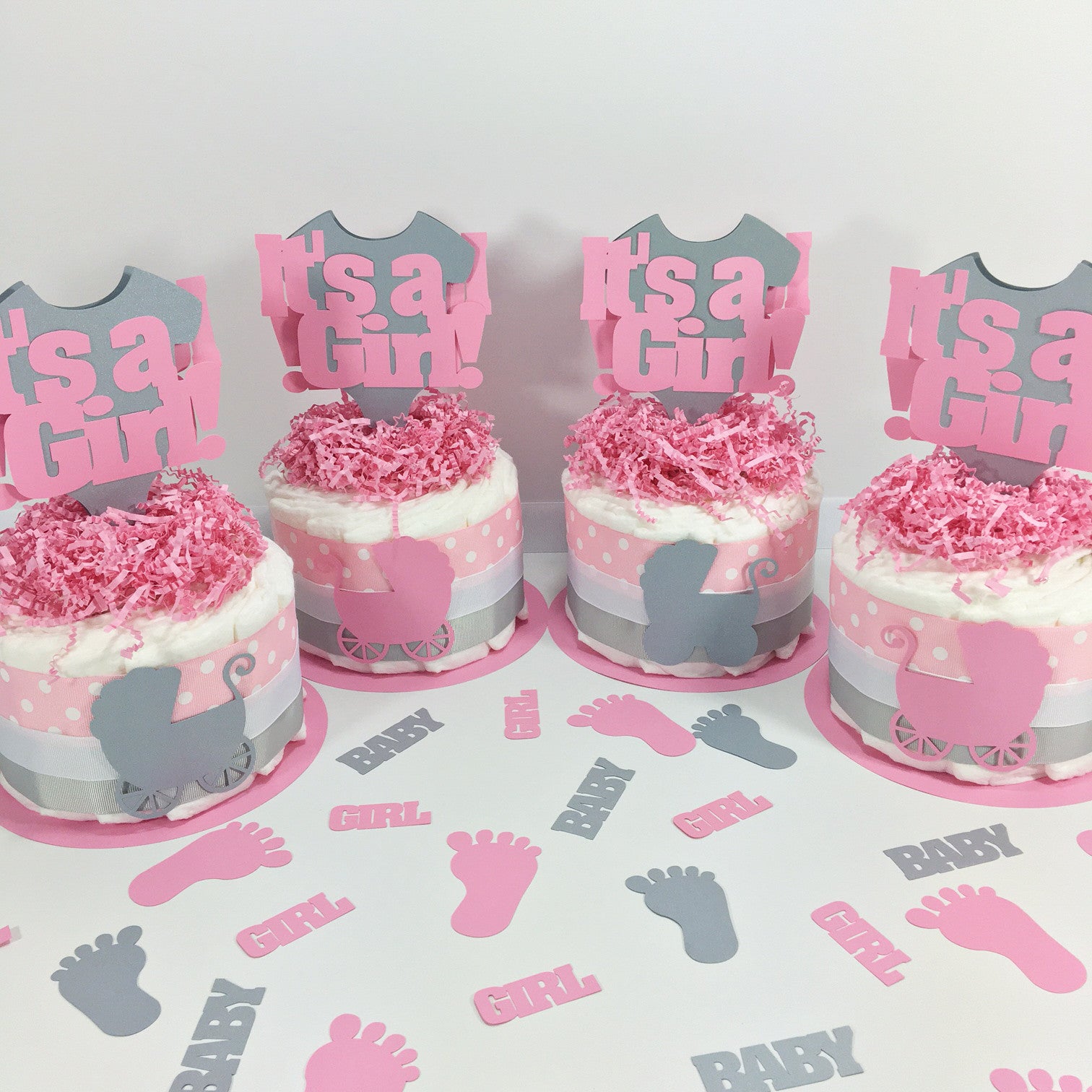 Small diaper cake sales centerpieces