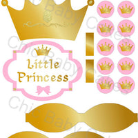 Little Princess Diaper Cake Decorations, Light Pink and Gold