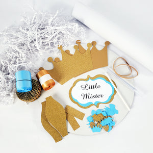Light Blue & Gold Little Prince Diaper Cake Kit