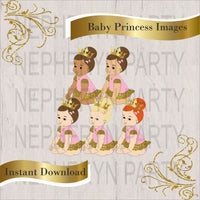 Pink & Gold Little Princess Clipart