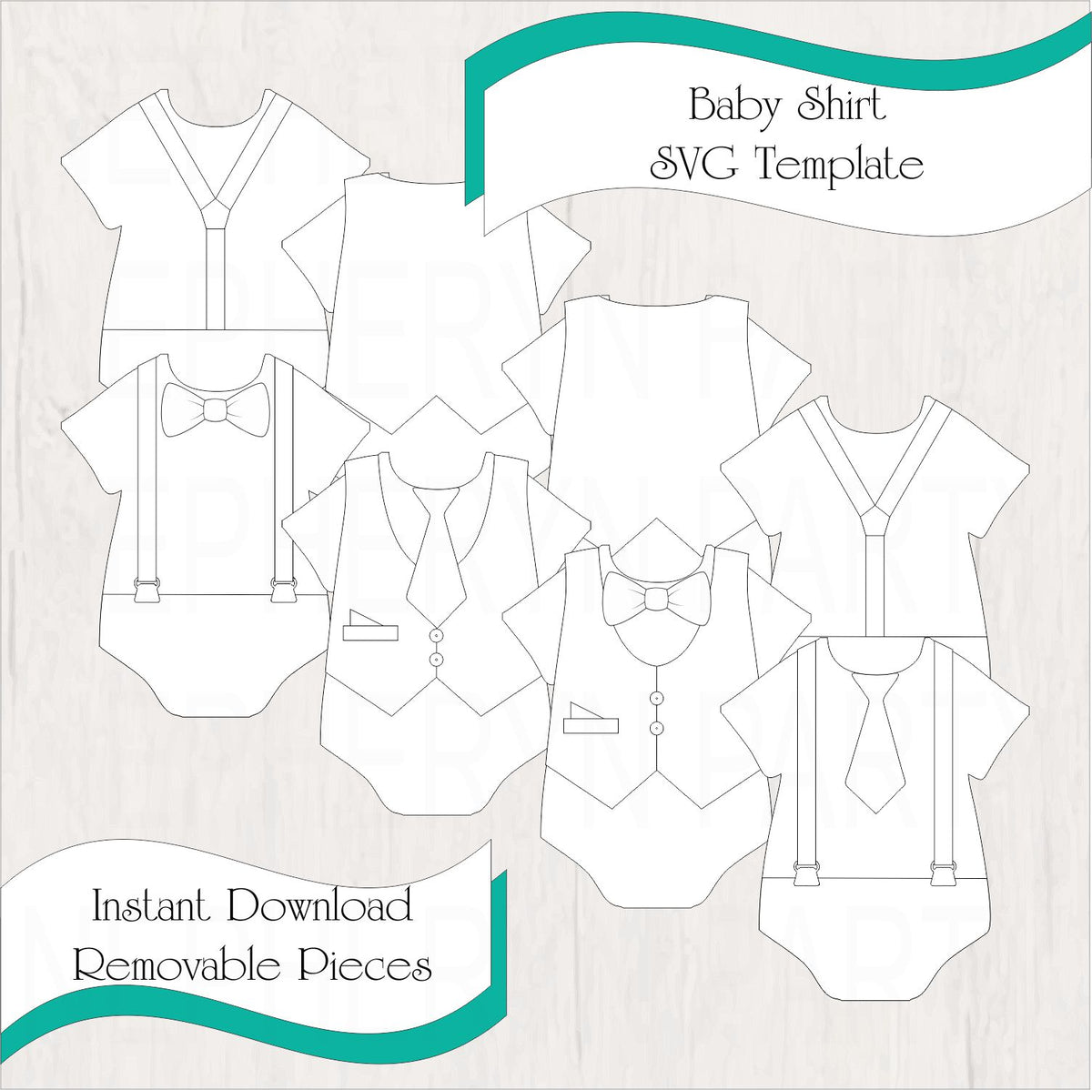 Baby Shirt SVG Template