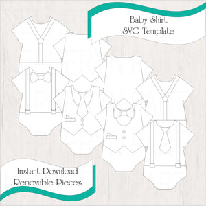 Baby Shirt SVG Template