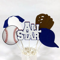 All Star Baseball Party Centerpiece Sticks