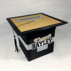 Graduation Party Card Box - Black, Gold, Silver