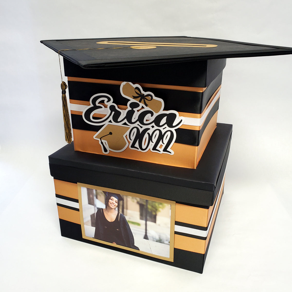 Black and Gold Graduation Card Box