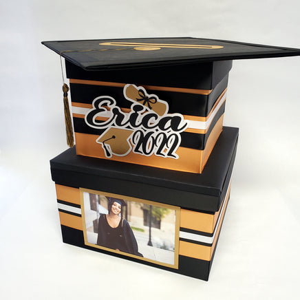 Black and Gold Graduation Card Box