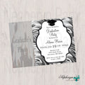 Black and Gray Graduation Party Invite