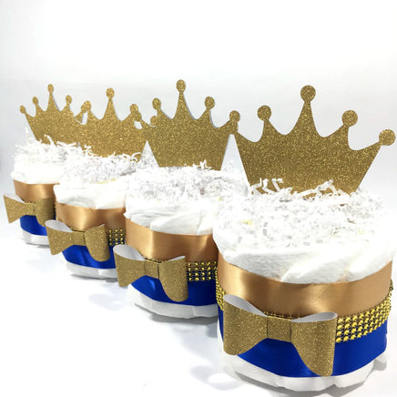Blue & Gold Royal Prince Mini Diaper Cakes