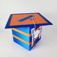 Royal Blue & Orange College Graduation Money Box