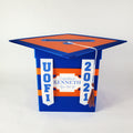 Royal Blue & Orange College Graduation Card Box