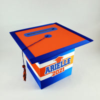 Orange & Blue Graduation Money Box
