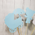 Boy Baby Shower Centerpiece Sticks - Blue, Gray