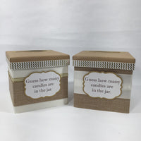 Tan & Cream Raffle Ticket Box
