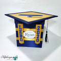 Navy and Gold Graduation Card Box