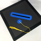 Graduation Cap Card Box - Royal Blue, Yellow Gold, Black 8x8 Style 6