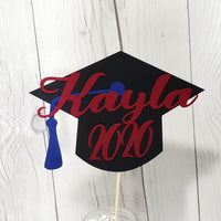 Personalized Graduation Cap Cake Topper
