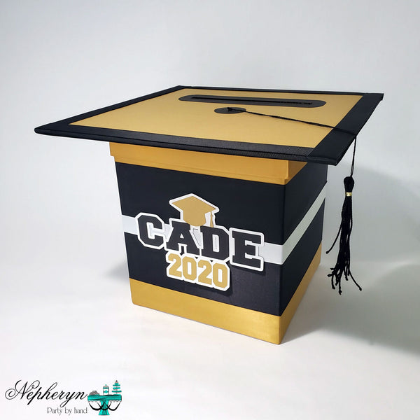 Black & Gold Graduation Card Box