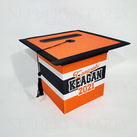 Orange & Black Class of 2021 Graduation Card Box 2