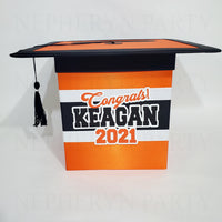 Orange & Black Class of 2021 Graduation Card Box 3