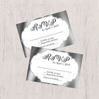 Gray and Silver Diamond Wedding Invitation