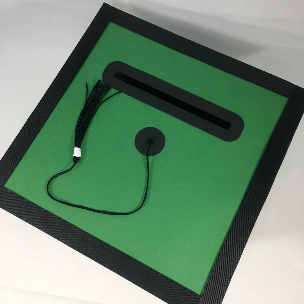 Graduation Cap Card Box - Kelly Green, Black