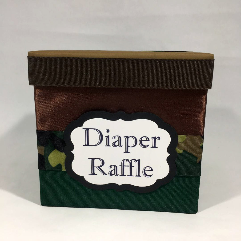 Camouflage Diaper Raffle Ticket Box