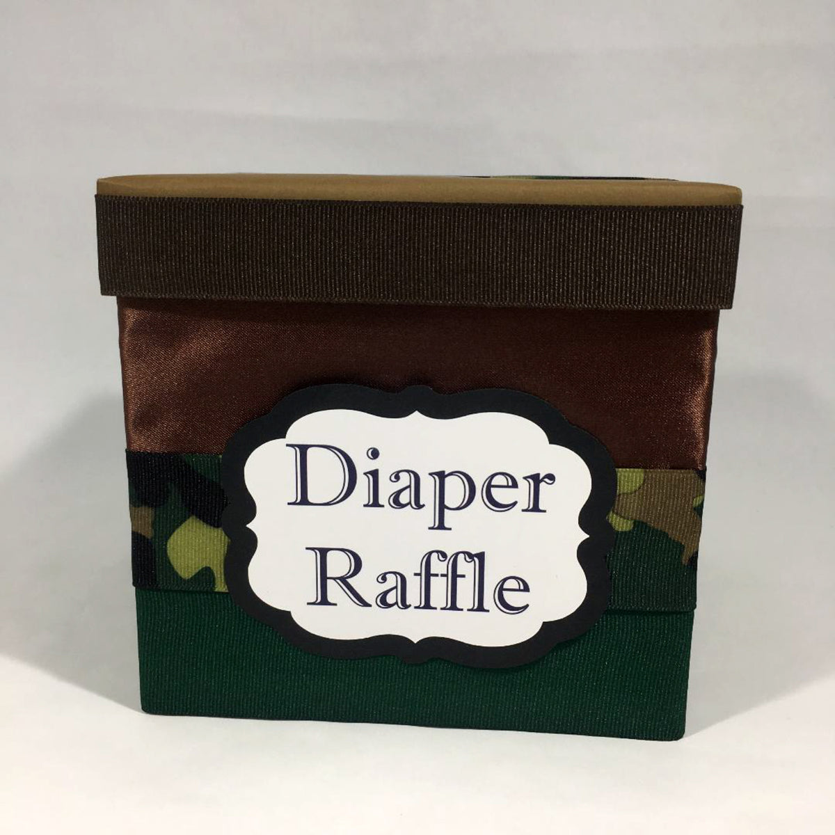 Camouflage Diaper Raffle Ticket Box