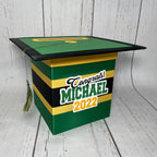 Green, Yellow Gold, & Black Graduation Card Box