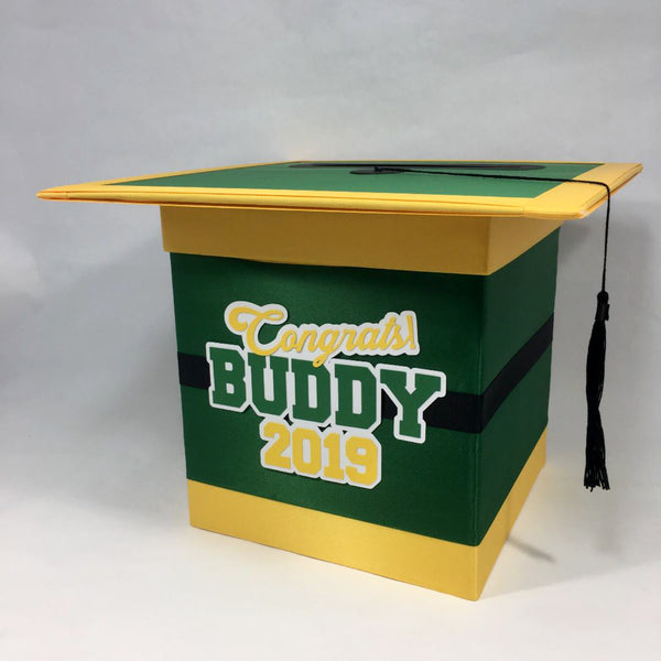 Green & Yellow Graduation Card Box