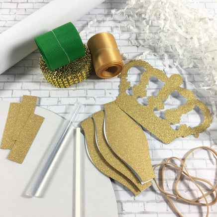 Green and Gold Prince Diaper Cake Kit