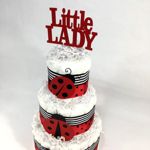 Ladybug Diaper Cake Centerpiece