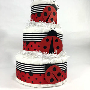 Ladybug Diaper Cake Centerpiece