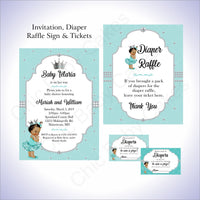 Teal, Silver Printable Little Princess Decorations Pack