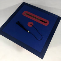 Maroon, Navy, White, and Old Gold Graduation Card Box
