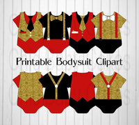 Red, Black, & Gold Bodysuit Clipart
