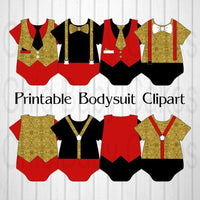Red, Black, & Gold Bodysuit Clipart