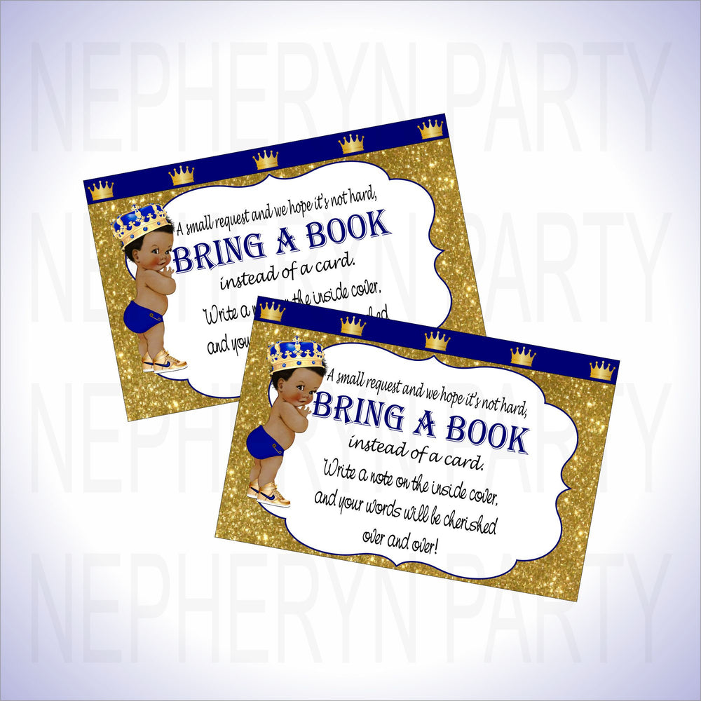 Prince Bring a Book Cards - Royal Blue, Gold