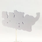 It's a Girl Elephant Centerpiece Sticks - Light Teal, Silver