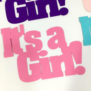 It's a Girl Word Cutouts