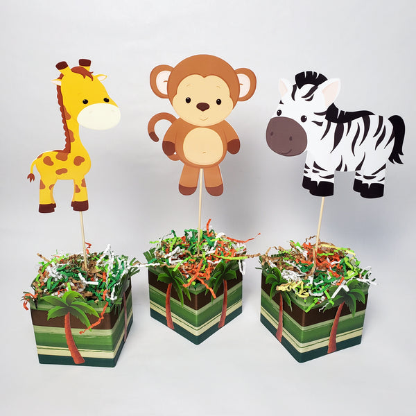 Jungle Safari Birthday Party Centerpieces