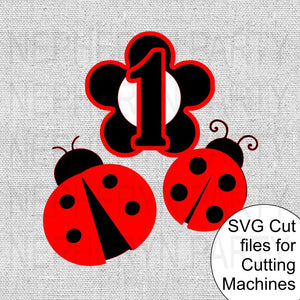 Ladybug 1st Birthday SVG Files
